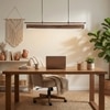 Art Deco 36 Brown Solid Wood Single Hanging Light