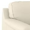 Farina 3 Seater Half Leather Sofa In Creme Fraiche Italian Leather