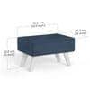 Midase Engineered Wood Multipurpose Ottoman in Blue Colour