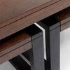 Altura Rectangular Solid Wood Coffee Table With Nested Stools In Two Tone Finish