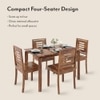 Catria - Capra 4 Seater Dining Table Set (Finish- Teak)