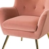 Dawson Solid Wood Accent Chair in Pink Colour