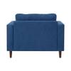 Bruch Boucle Fabric Arm Chair in Blue Colour