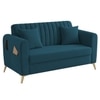 Daraco Velvet 2 Seater Sofa in T blue Color
