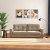 Verona Premium 3 Seater Fabric Sofa in Biscuit Velvet Colour