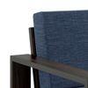 Parson 1 Seater Wooden Sofa In American Walnut Finish (Midnight Indigo Blue)