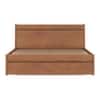 Basel Solid Wood King Size Non Storage Bed In Amber Walnut Finish