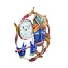 Blue Color Metal Handpainted Decorative Krishna Wall Clock By Craft Tree