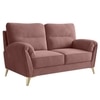 Osbert Velvet 2 Seater Sofa in Pink Color