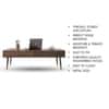 Hexa Engineered Wood Coffee Table With 2 Drawers In Flower Wenge
