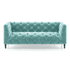 Henrietta 3 Seater Fabric Sofa (Icy Turquoise)