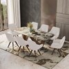 Paloma 8 Seater Spanish Ceramic Dining Table With Set of 4  Wella Dining Chair