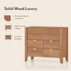 Toledo Solid Wood Chest of 6 Drawers In Amber Walnut Finish