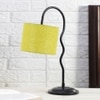 Yellow Jute Zig Zag Curvy table lamp with Iron Base (SP43)