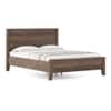 Toledo Solid Wood King Non Storage Bed with Bedside Table (Standard) – Danish Walnut Finish