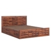 Shashi Sheesham Wood Queen Size Bed In Honey Oak Finish With Hydraulic Storage (60 x 78 inches)