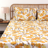 Himalayan Poppies 1 Single Bed Sheet & 1 Pillow Cover with Yellow colour