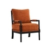Luxe Boucle Fabric Lounge Chair in Orange Colour