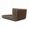 Auburn Leather King  Size Bed Without Storage (Brown Colour)