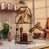 Ireka Home Rustic Grid Storage Basket with Metal Frame