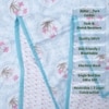 Aya White & Blue Floral Cotton Dohar Single Bed Reversible 300 Gsm Size 240 X 160 Cms