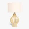 Positano Handicrafted Table Lamp in Yellow and blue checks Colour
