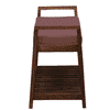 Roros Solid Wood Shoe Rack with Seating in Walnut Brown finish