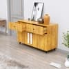 Hexa Red Multipurpose Storage Cabinet With 2 Drawer 2 Door in Giant Wood Colour