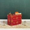 D'Dass Multi Color Mdf and Sheesham Wooden Temple With Cabinet For Pooja