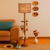 Devansh Shelf Wooden Floor Lamp