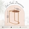 Contemporary Iron Side Table in Gold Colour