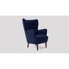 Ludwi Accent chair Velvet in Navy Blue Color