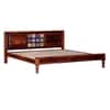 Rangrez Sheesham Wood Queen Size Non Storage Bed in Honey Oak Finish