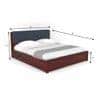 Nahiri Sheesham Wood Queen Size Bed In Honey Oak Finish With Box Storage