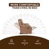 Helios Motorised Recliner Chair for with Rocking Revolving Premium Soft Suede Fabric 1 Seater Chair - Brown