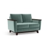 Corby Luxe 2 Seater Fabric Sofa in Dusty Turquoise Velvet Colour
