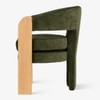 Nouve Solid Wood Dining Chair in Green Colour
