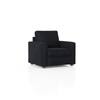 Apollo High Back 1 Seater  Fabric Sofa In Deep blue velvet Colour