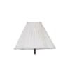 Jade Off White Fabric Floor Lamp with Black Iron Base