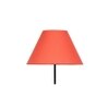 Yanisha Orange Fabric Floor Lamp with Black Iron Base