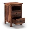 Snooze Solid Wood Bedside Table in Teak Finish