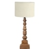 Devansh White Jute Table Lamp With  Wood Natural Base (7X7X21.25 Inches)-10