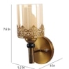 Eliante Modern Wall Lights Mild Steel & Glass Material Antique & Champaign Finish