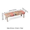 Asteria Solid Wood 2 Seater Bench In Multi Colour Israel Print Kantha Fabric