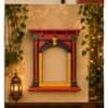 Desert Art MDF Handpainted Rajasthani Jharokha Wall Frame 15 x 17 Inch in Multicolour