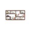Petree Engineered Wood Wall Mounted Floating Shelf Display Rack Decorative for Livingroom Hall Décor Home Furniture (Brown Maple)