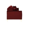 Angle Fabric Sofa (Maroon)