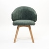 Tezzo Fabric Dining Chair in Green Colour