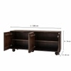 Isis Solid Mango Wood Sideboard with 4 Door in Dark Finish