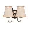 Devansh Dual Steel Metal  Wallmounted Lamp With Beige Jute  Shade